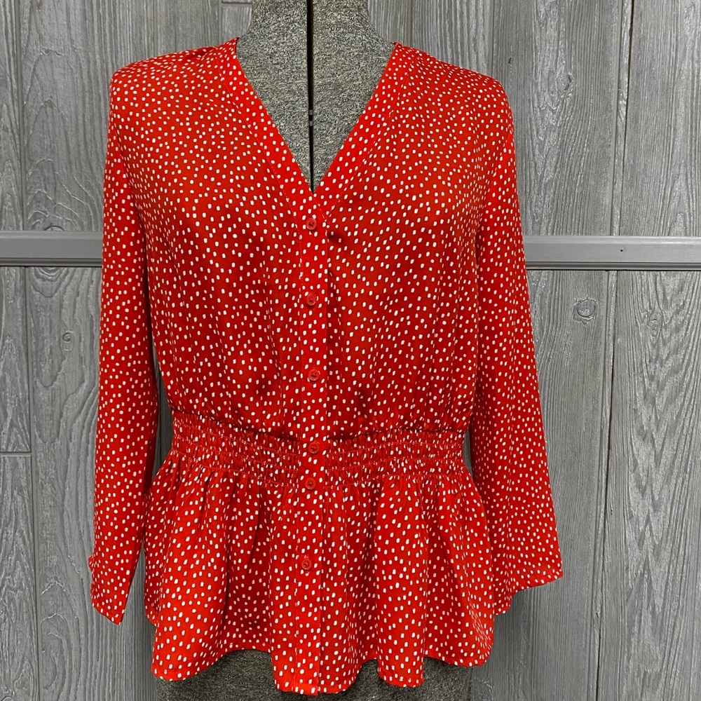 Red Banana Republic Factory Blouse NWOT Size XS